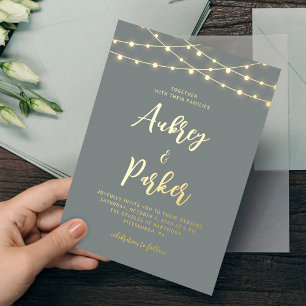 Lichterkette FOIL individuelle Farbgebung Hochzeit Folieneinladung
