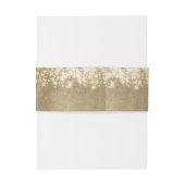 Lichterkette - Glitzer Vintage Hochzeitsband Einladungsbanderole (Rückseitenbeispiel)