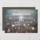 Lichterkette glüht rustikale Begegnungsfeier Einladung (Vorne/Hinten)