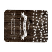 Lichterkette Holz Sommerhochzeit Sichern Datum Magnet (Horizontal)