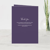 Lichterkette Lila Elegante Schrift Hochzeit Programm (Rückseite)