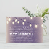 Lichterkette Moderne Hochzeitseinladungen Einladung (Stehend Vorderseite)