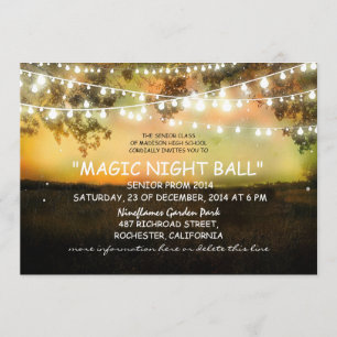 Lichterkette rustikale Prom Nacht Einladung