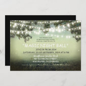 Lichterkette rustikale Prom Nacht Einladungen (Vorne/Hinten)