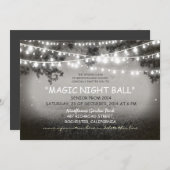 Lichterkette rustikale Prom Nacht Einladungen (Vorne/Hinten)