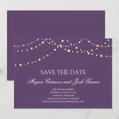 Lichterkette Save-the-Date Einladung (Vorne/Hinten)