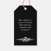 Lichterkette Schwarz Weihnachten Geschenkanhänger (Rückseite)
