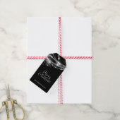 Lichterkette Schwarz Weihnachten Geschenkanhänger (Mit Garn)