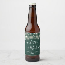 Lichterkette Signatur Schrift Emerald Hochzeit