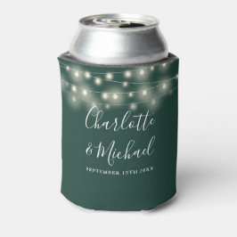Lichterkette Signatur Schrift Emerald Hochzeit Dosenkühler