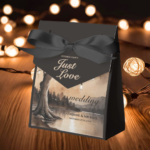 Lichterketten am Baum Romantische ländliche Hochze Geschenkschachtel