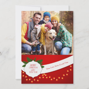 Lichterketten Foto Feiertagskarte