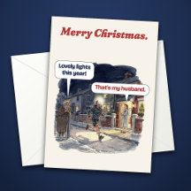 Lichterketten-Läufer Lustige Weihnachtskarte