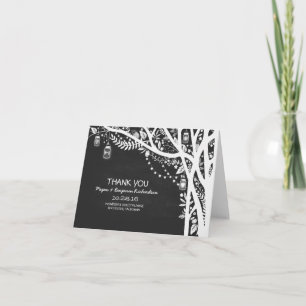Lichterketten Mason Jars Baum Hochzeit Danke