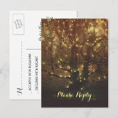 Lichterketten Wald Bäume RSVP Postkarten (Vorne/Hinten)