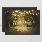 Lichterparcours Rustikale Hochzeitsfeiern Einladung (Vorne/Hinten)