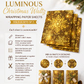 Lichterreicher Weihnachtswalzer Geschenkpapier Set