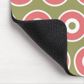 Lichtes und süßes Tan Coral Circle Muster Mousepad (Ecke)