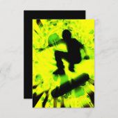 Lichtexplosion auf dem Skateboard Einladung (Vorne/Hinten)