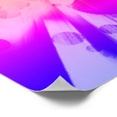 Lichtexplosion auf dem Skateboard Poster (Ecke)