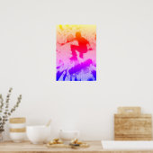 Lichtexplosion auf dem Skateboard Poster (Küche)