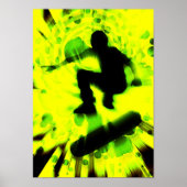 Lichtexplosion auf dem Skateboard Poster (Vorne)