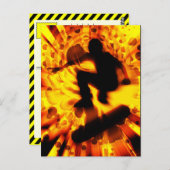 Lichtexplosion auf dem Skateboard Postkarte (Vorne/Hinten)