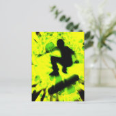 Lichtexplosion auf dem Skateboard Postkarte (Stehend Vorderseite)