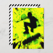 Lichtexplosion auf dem Skateboard Postkarte (Vorne/Hinten)