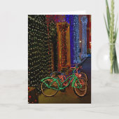 Lichtfahrräder Feiertagskarte (Vorderseite)