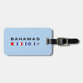 Lichtfarbe der Bahamas-Flags für das maritime Sign Gepäckanhänger (Vorderseite horizontal)