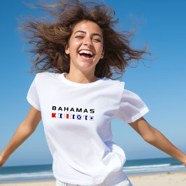 Lichtfarbe der Bahamas-Flags für das maritime Sign T-Shirt