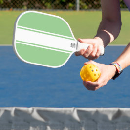 Lichtfarbe Grün schmaler weißer vertikaler Racing  Pickleball Schläger