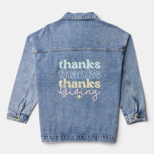 Lichtfarben dank Retro-Typografie Jeansjacke (Rückseite)