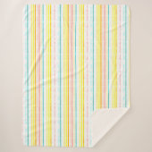 Lichtfarbene Streifen Sherpadecke (Vorderseite)