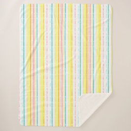 Lichtfarbene Streifen Sherpadecke