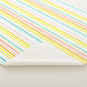 Lichtfarbene Streifen Sherpadecke (3/4)