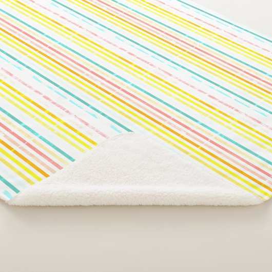 Lichtfarbene Streifen Sherpadecke (3/4)