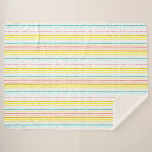 Lichtfarbene Streifen Sherpadecke (Vorderseite (Horizontal))