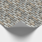 Lichtfarbene Ziegelmauer Geschenkpapier (Ecke)