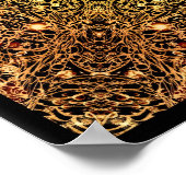 Lichtfasern Mandala Poster (Ecke)