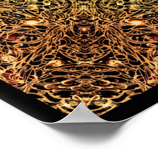 Lichtfasern Mandala Poster (Ecke)