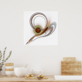 'Lichtflame Abstrakt 104' Poster (Küche)