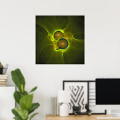 'Lichtflame Abstrakt 110' Poster (Heimbüro)
