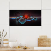 'Lichtflame Abstrakt 155' Poster (Küche)
