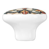 Lichtflorales Fliesenmuster Keramikknauf (Seitenansicht)