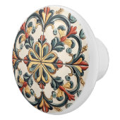 Lichtflorales Fliesenmuster Keramikknauf (Rechts)