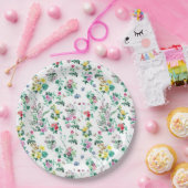 Lichtflorales Muster Pappteller (Party)