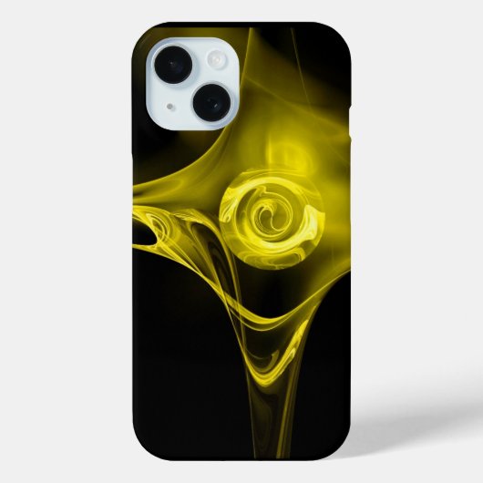 LICHTGELBE FRAKTAL ROSE Case-Mate iPhone HÜLLE (Rückseite)