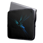 Lichtgeometrie von blau und grün laptopschutzhülle (Vorderseite Links)